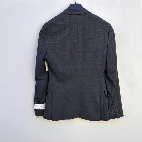 JF Ferrar Charcoal Glen Suit Jacket Blazer Slim Fit Comfort Mens 36 REG NEW $200